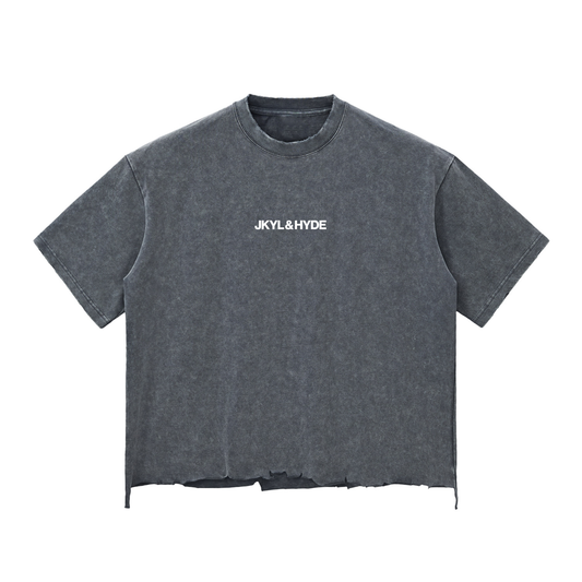 "Jkyl & Mirror" - Raw-Edge Boxy T-shirt